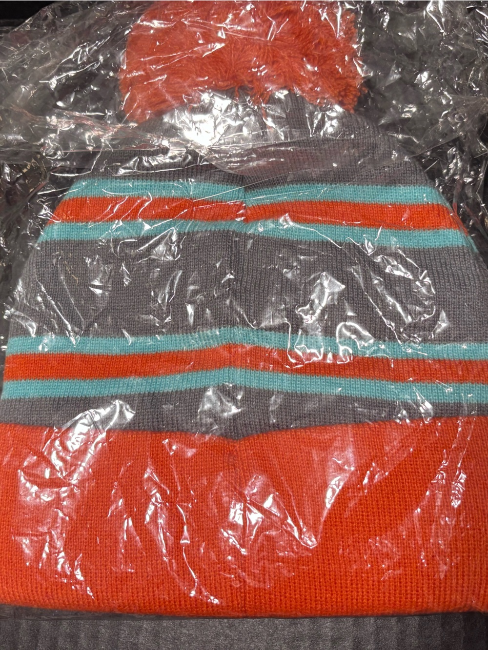 Creepy Co. Beistle Vintage Cat Scratch Striped Knit Beanie - Picture 2 of 5
